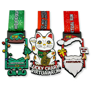 Medalha de figura de desenho animado da turnê Lucky Run e Fitness 2017 (2)